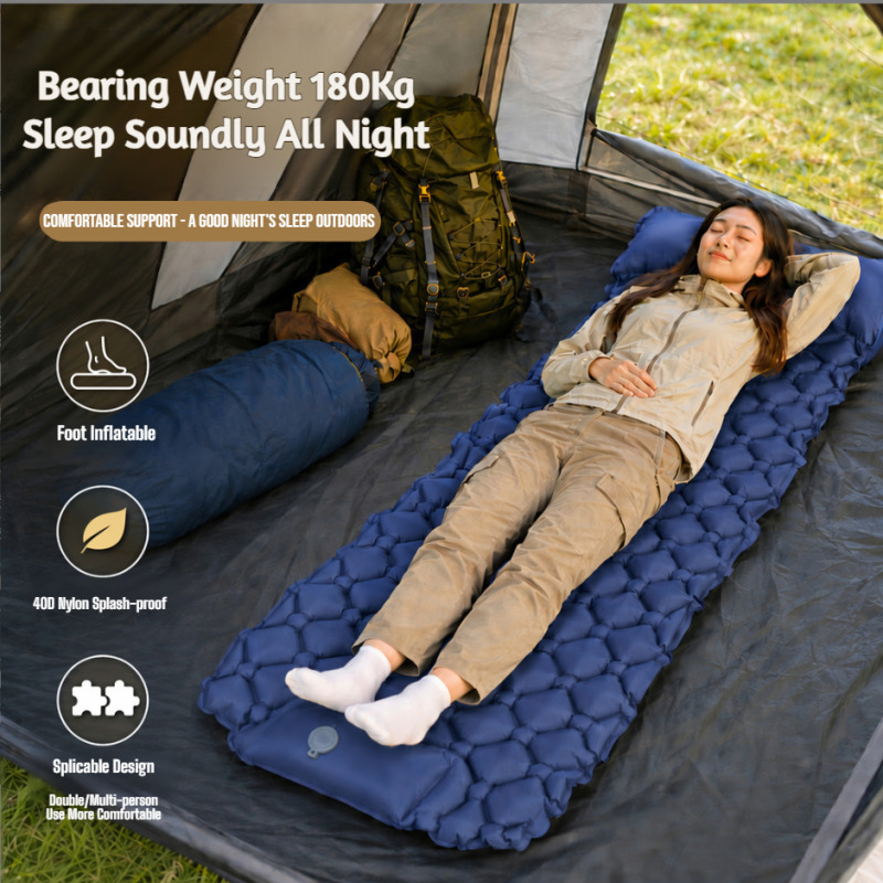Outdoor Camping Rug - Selbstaufblasende Outdoor-Schlafmatte Campingmatte TPU Dick Faltbar