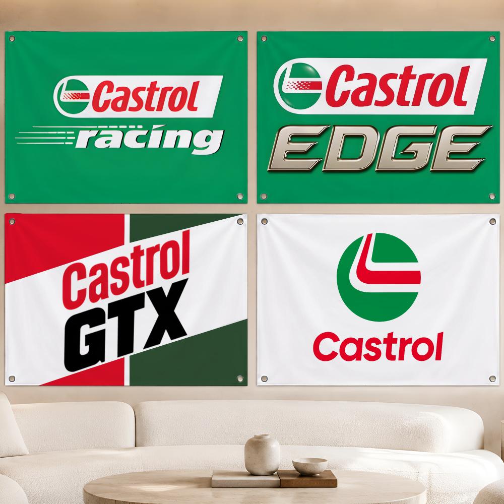 Outdoor Camping Brand - Auto-Marken C-Castrol Fahnen, Fan-Banner, Wandbehang, Wandteppich