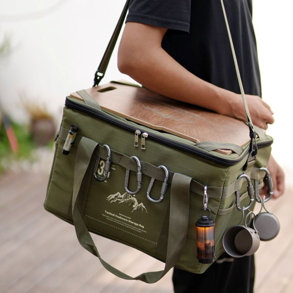 Outdoor Camping Cooking Equipment - 36L Tactics Picknicktasche, wasserdichter Reise-Organizer, Thermopackung