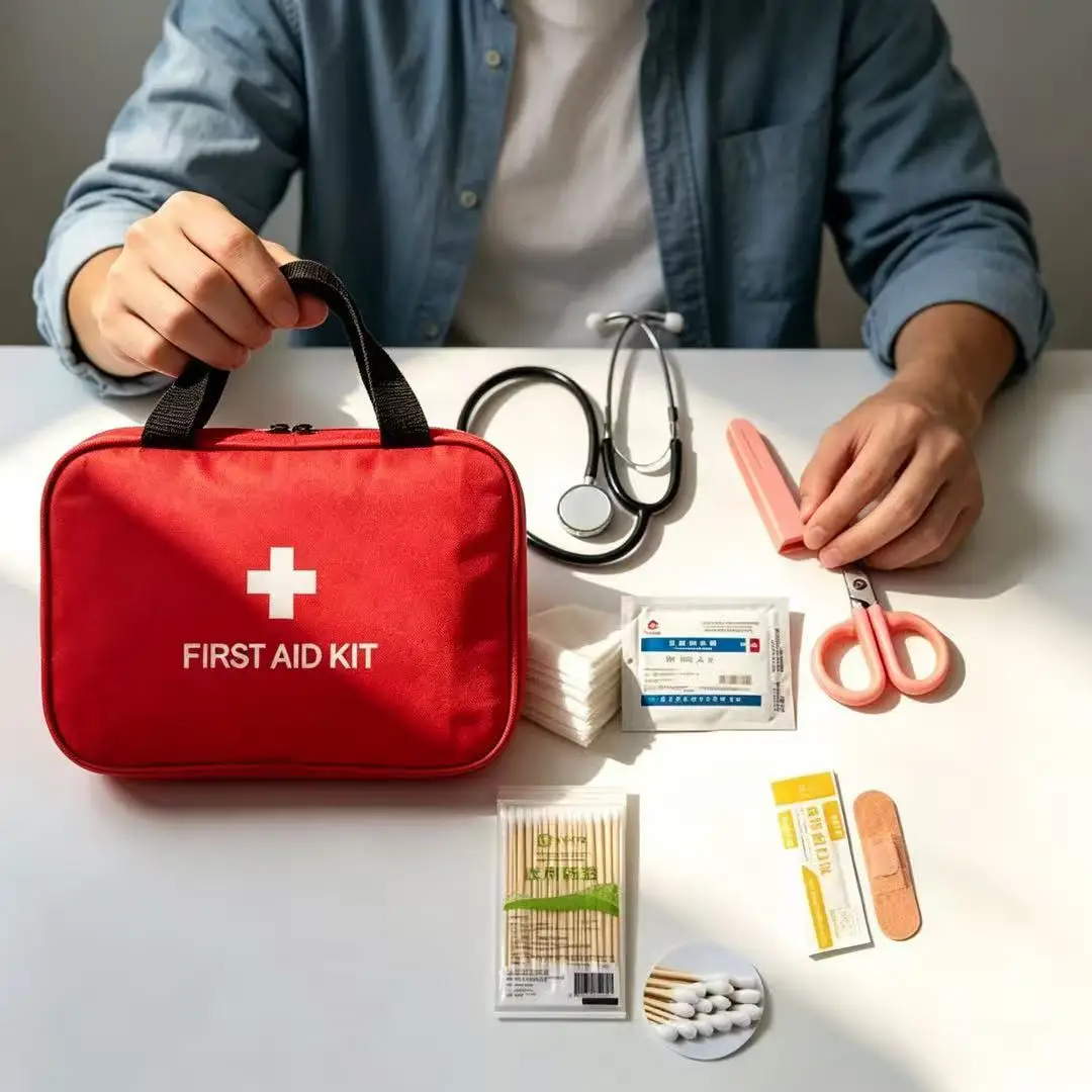 Survival Kit - Erste-Hilfe-Set mit Stethoskop, Verbanden, Tragbare Notfalltasche