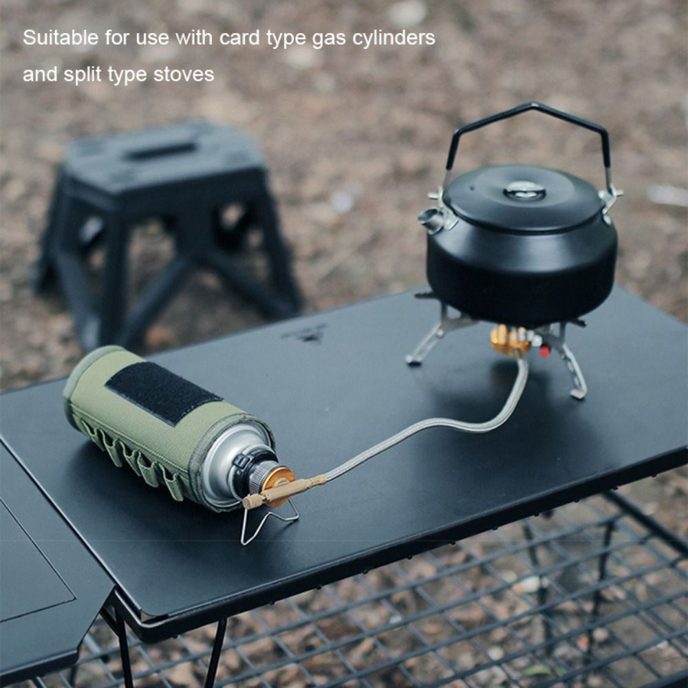 Outdoor Camping On Youtube - Tragbarer Butan-Adapter aus Aluminiumlegierung mit Schraubventil,