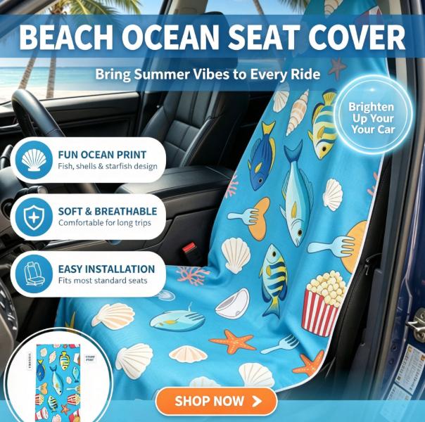 Outdoor Camping Mat - 2-in-1 Strandtuch-Autositzbezug, schnelltrocknend, sanddicht, wasserabsorbierend, Fahrzeugsitzschutzkissen