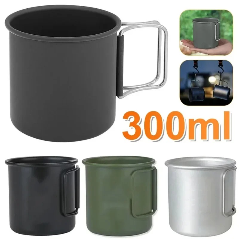 Outdoor Camping Cooking Equipment - Neuer 300ml Faltbarer Aluminiumlegierungsbecher Multifunktionaler Campingbecher