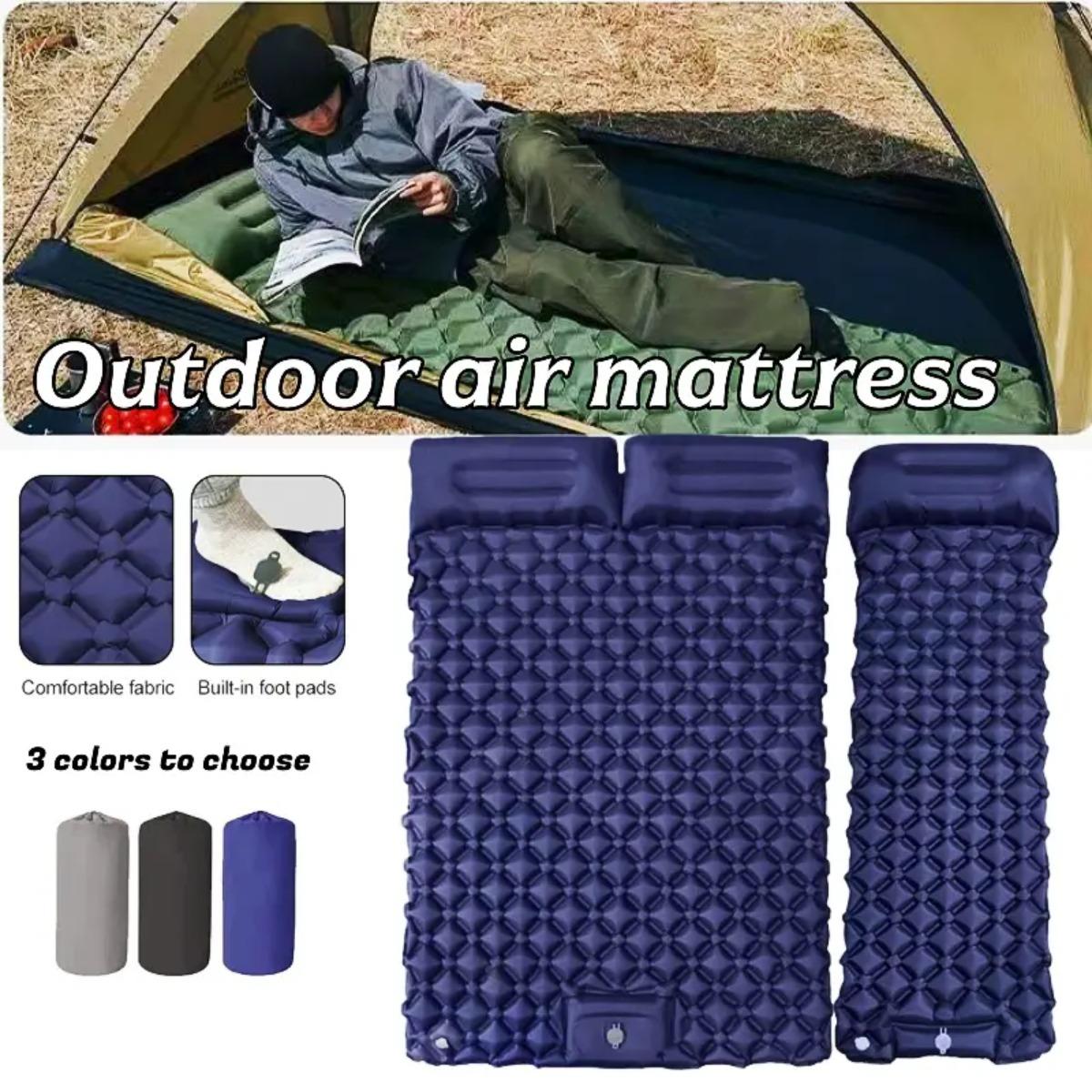 Outdoor Camping Rug - Einzel- und Doppel-Luftmatratze, faltbare Camping-Schlafmatte mit