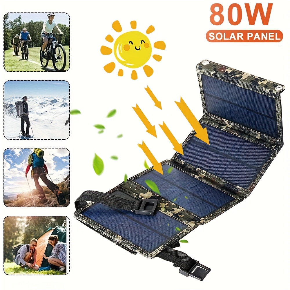 Outdoor Camp - [Solarpanel] 80W Tragbares Faltbares Solarpanel |