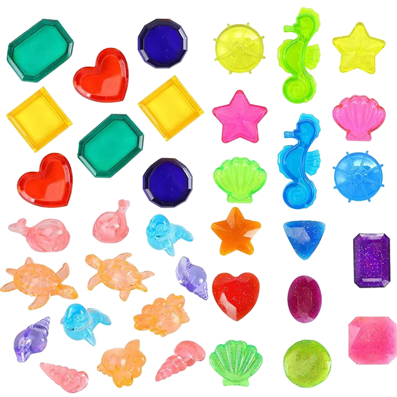 Outdoor Camping Games For Kids - Kinder Farbige Kunststoff Edelstein Spielzeug Tauchen