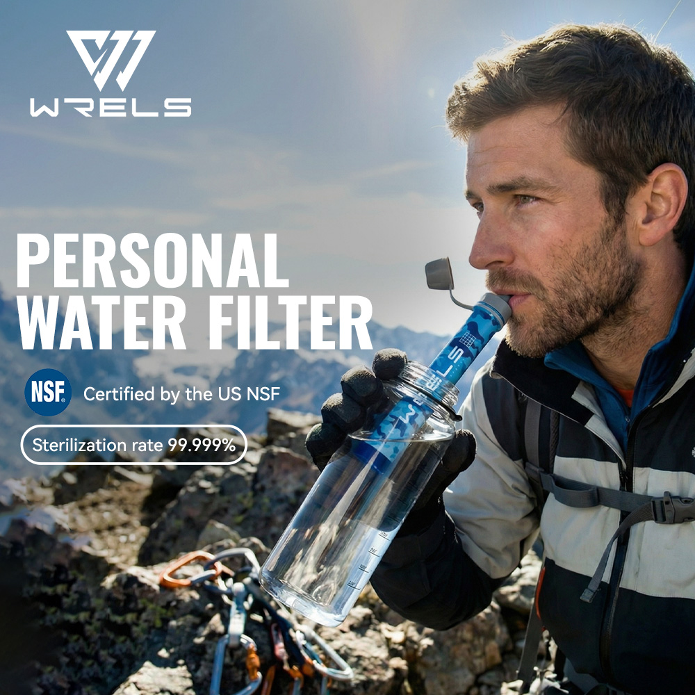 Survival Kit - WRELS Tragbares Wasserfilterset für den Außenbereich,