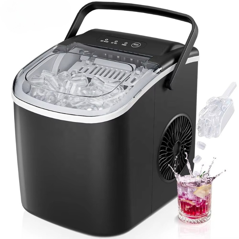 Kitchen Outdoor Camping - Tragbare Tisch-Eiswürfelmaschine mit Tragegriff, automatische Eiswürfelmaschine