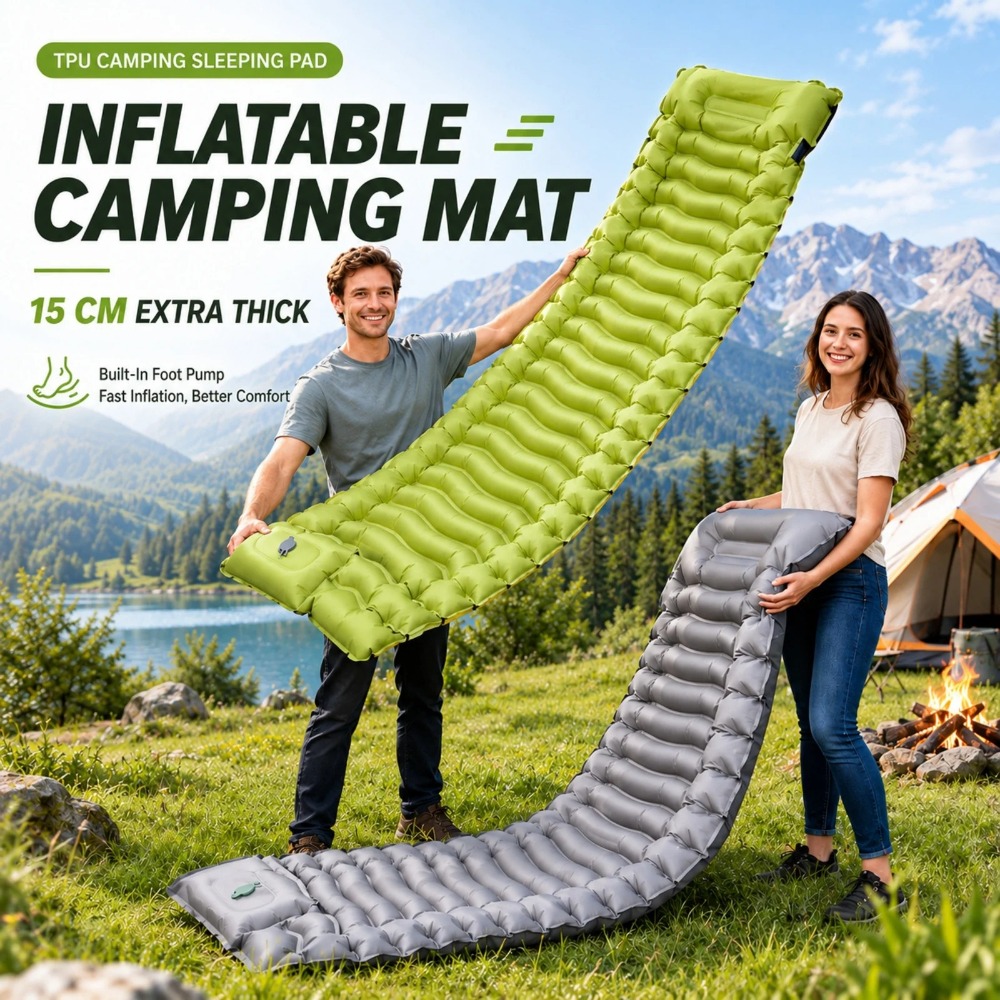 Camping-Schlafmatte, aufblasba – Outdoor Camping Rug Bewertung und Preis