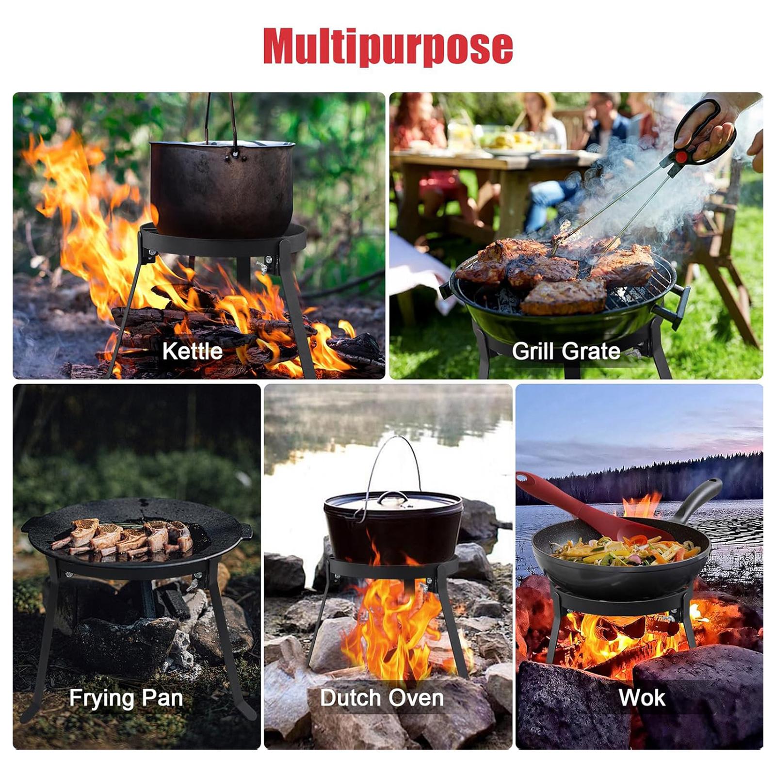 Faltbares Kochstativ aus Eisen – Outdoor Camping Cooking Equipment Bewertung und Preis